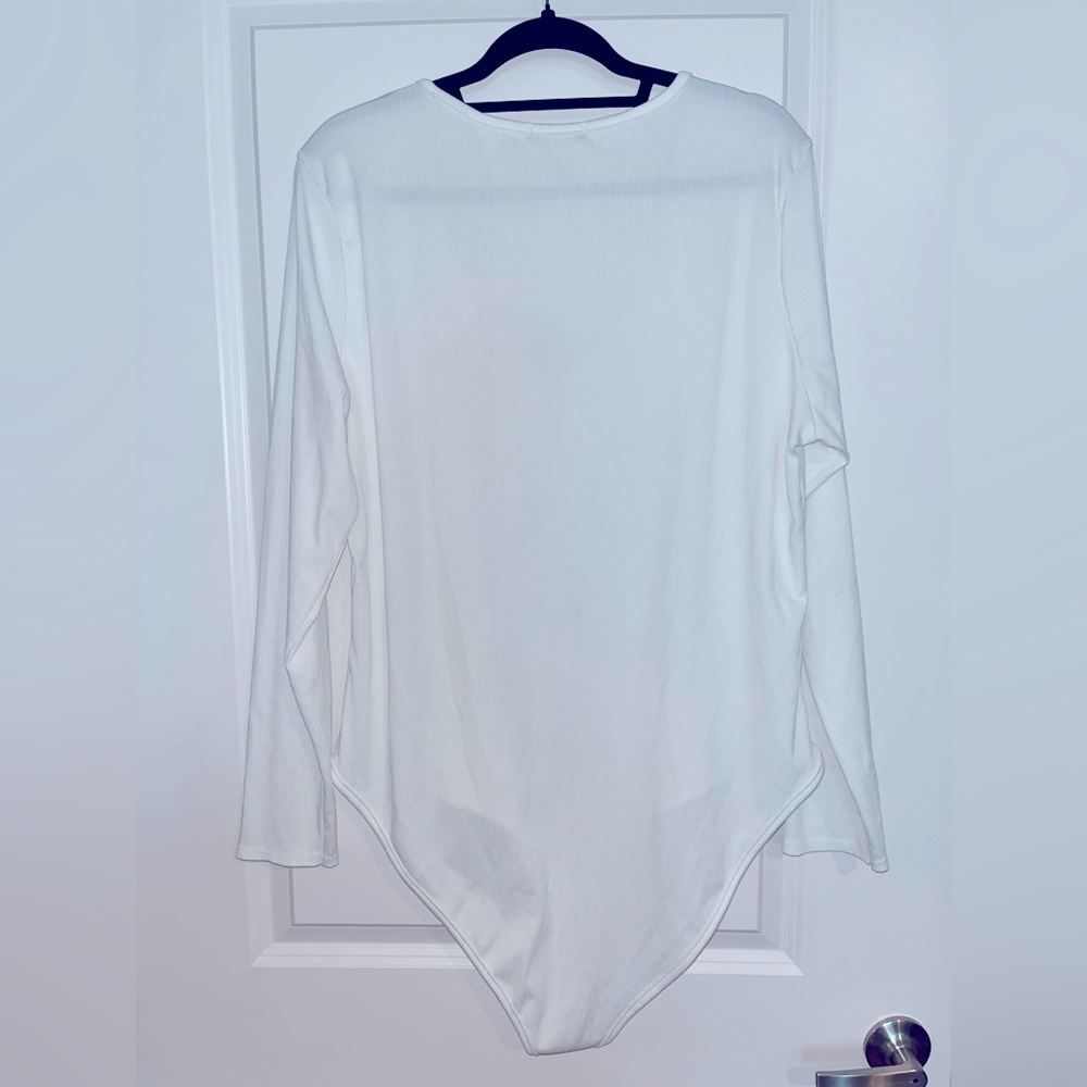 Plus Basic Plunge Rib Bodysuit - Picture 3 of 5